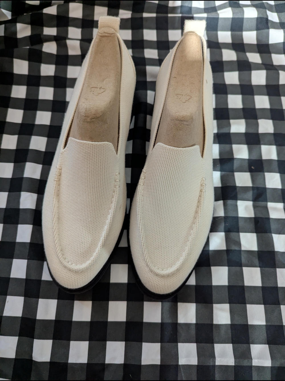 Rothy's Cream Slip-On Loafers - Women's Knit Flats